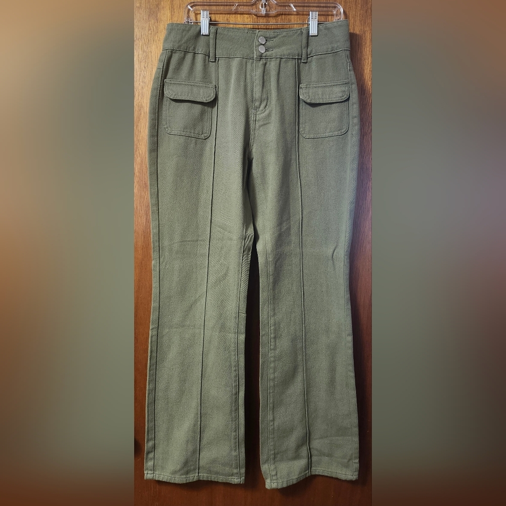 SHEIN 100% Cotton, Soft But Solid Army-green Pants